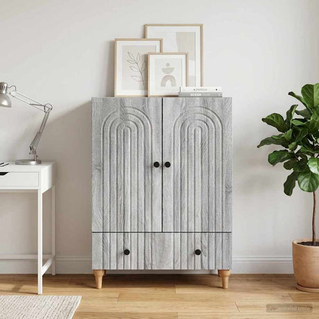 Vidaxl dressoir grijs sonoma 66 x 34,5 x 95 cm bewerkt hout