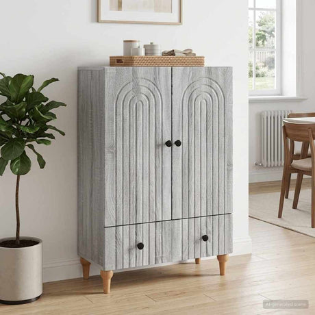 Vidaxl dressoir grijs sonoma 66 x 34,5 x 95 cm bewerkt hout
