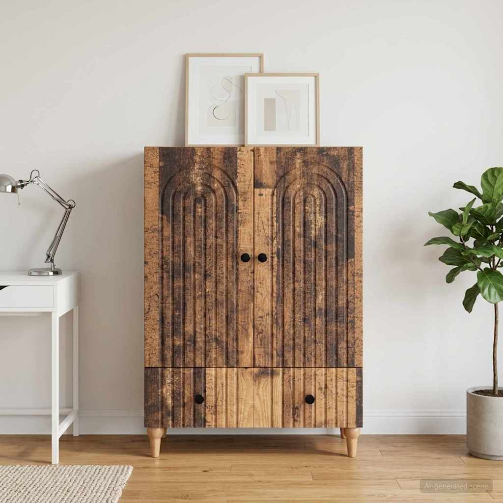 Vidaxl dressoir oud hout 66 x 34,5 x 95 cm bewerkt hout