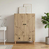 Vidaxl dressoir artisanaal eiken 66 x 34,5 x 95 cm bewerkt hout