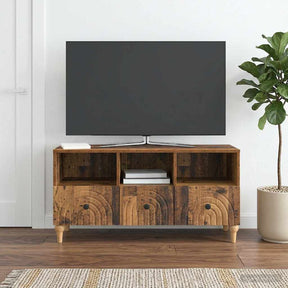 Vidaxl tv-kast 102 x 34,5 x 50 cm oudhout geconstrueerd hout