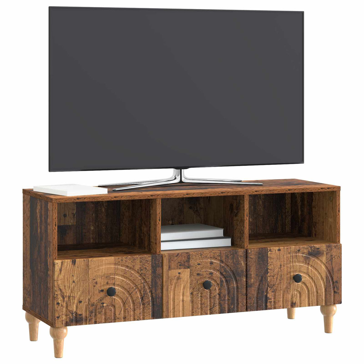 Vidaxl tv-kast 102 x 34,5 x 50 cm oudhout geconstrueerd hout