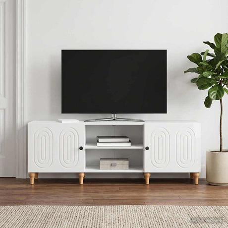 Vidaxl tv-kast 150 x 31 x 50 cm hoogglans wit bewerkt hout