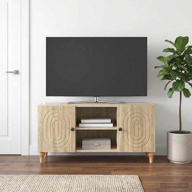 Vidaxl tv-kast sonoma eiken 102 x 34,5 x 50 cm bewerkt hout