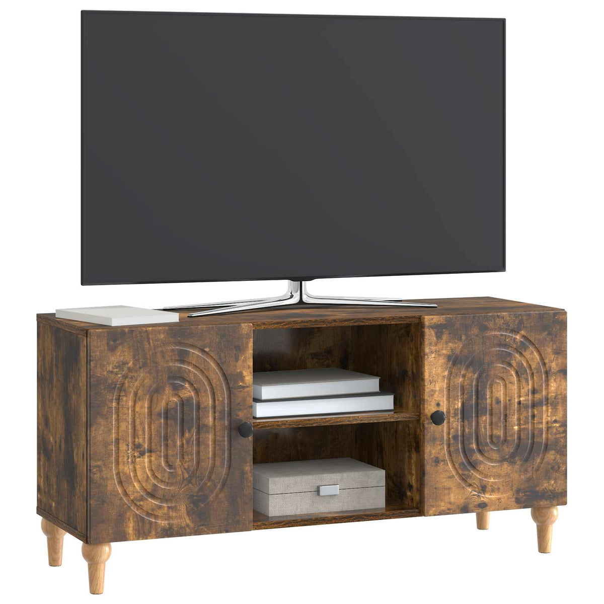 Vidaxl tv-kast gerookt eiken 102 x 34,5 x 50 cm bewerkt hout