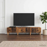 Vidaxl tv-kast met lade oud hout 147 x 34,5 x 30 cm bewerkt hout