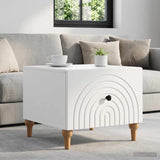 Vidaxl salontafel met lade wit 49 x 50 x 40 cm bewerkt hout
