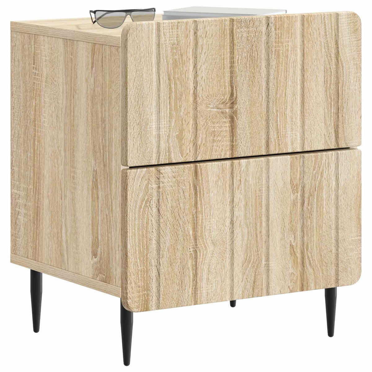Vidaxl nachtkastje sonoma eiken 43 x 34,5 x 49,5 cm bewerkt hout