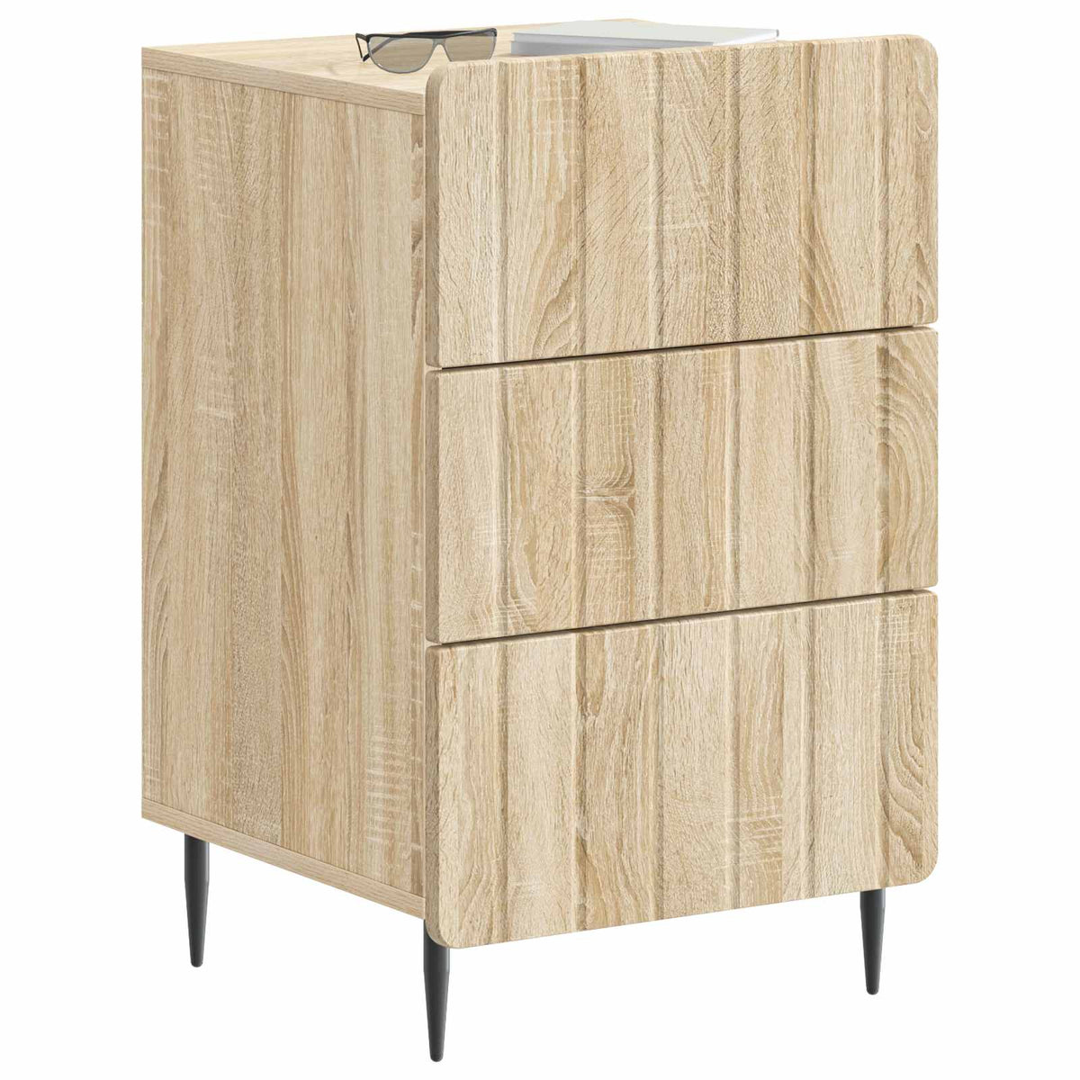 Vidaxl nachtkastje met lade sonoma eiken 43x 41 x 68 cm bewerkt hout
