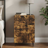 Vidaxl nachtkastje met lade gerookt eiken 43x 41 x 68 cm bewerkt hout