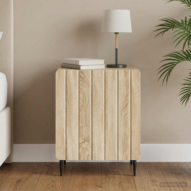Vidaxl nachtkastje sonoma eiken 43 x 34,5 x 52 cm bewerkt hout