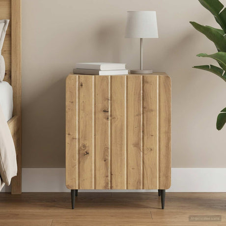 Vidaxl nachtkastje artisanaal eiken 43 x 34,5 x 52 cm bewerkt hout