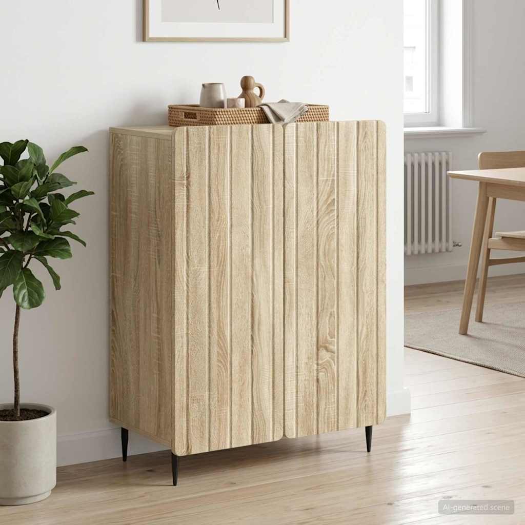 Vidaxl dressoir sonoma eiken 66 x 34,5 x 92 cm bewerkt hout