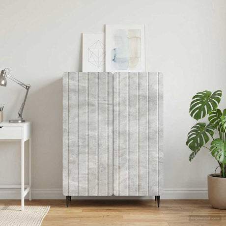 Vidaxl dressoir betongrijs 66 x 34,5 x 92 cm bewerkt hout