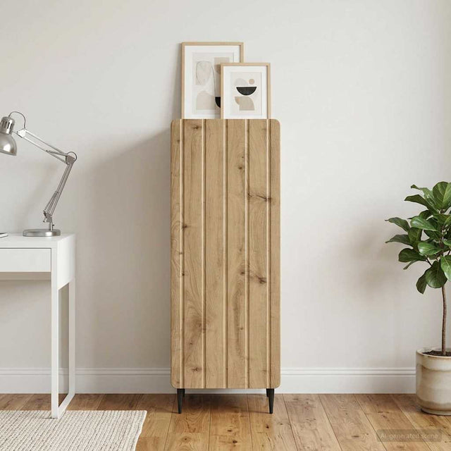 Vidaxl dressoir artisanaal eiken 34,5 x 33 x 92 cm bewerkt hout
