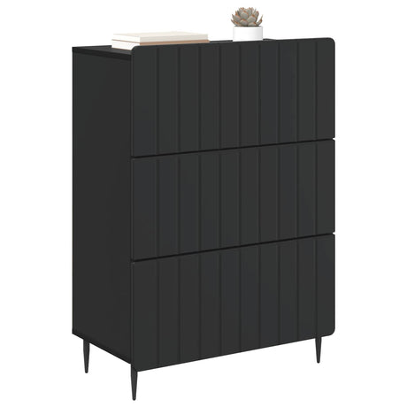 Vidaxl ladenkast 66 x 34,5 x 92 cm bewerkt hout zwart