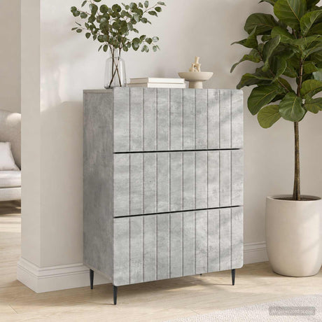Vidaxl ladenkast 66 x 34,5 x 92 cm bewerkt hout betongrijs
