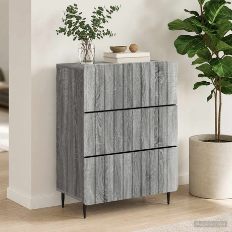 Vidaxl ladenkast 66 x 34,5 x 92 cm bewerkt hout grijs sonoma