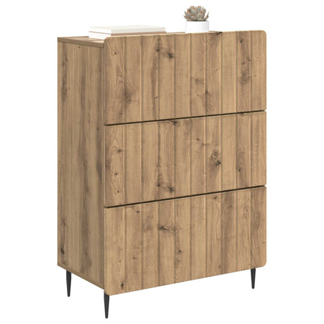 Vidaxl ladenkast 66 x 34,5 x 92 cm bewerkt hout artisanaal eiken