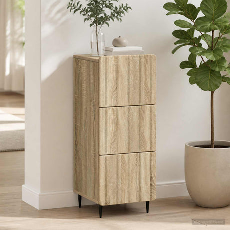 Vidaxl ladenkast 33 x 34,5 x 92 cm bewerkt hout sonoma eiken
