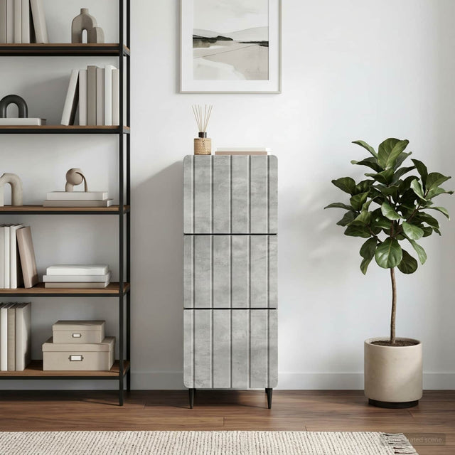 Vidaxl ladenkast 33 x 34,5 x 92 cm bewerkt hout betongrijs