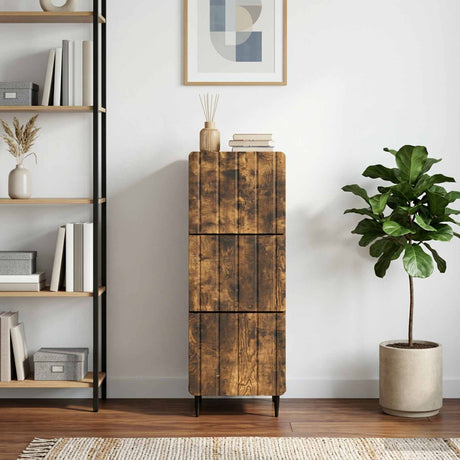 Vidaxl ladenkast 33 x 34,5 x 92 cm bewerkt hout gerookt eiken