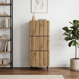 Vidaxl ladenkast 33 x 34,5 x 92 cm bewerkt hout artisanaal eiken