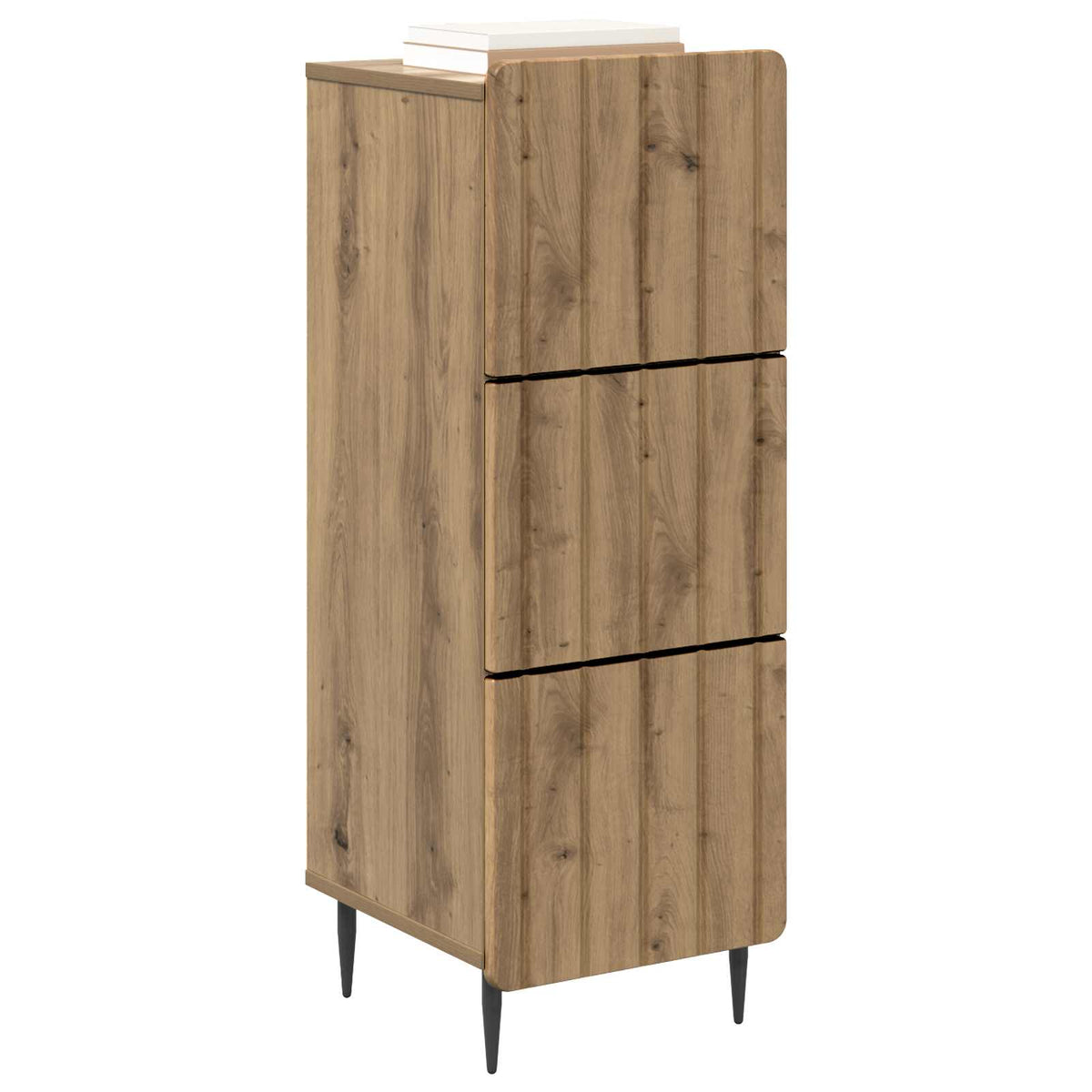 Vidaxl ladenkast 33 x 34,5 x 92 cm bewerkt hout artisanaal eiken