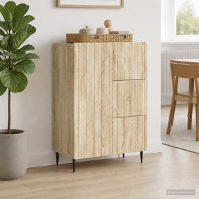 Vidaxl dressoir sonoma eiken 66 x 34,5 x 91,5 cm bewerkt hout