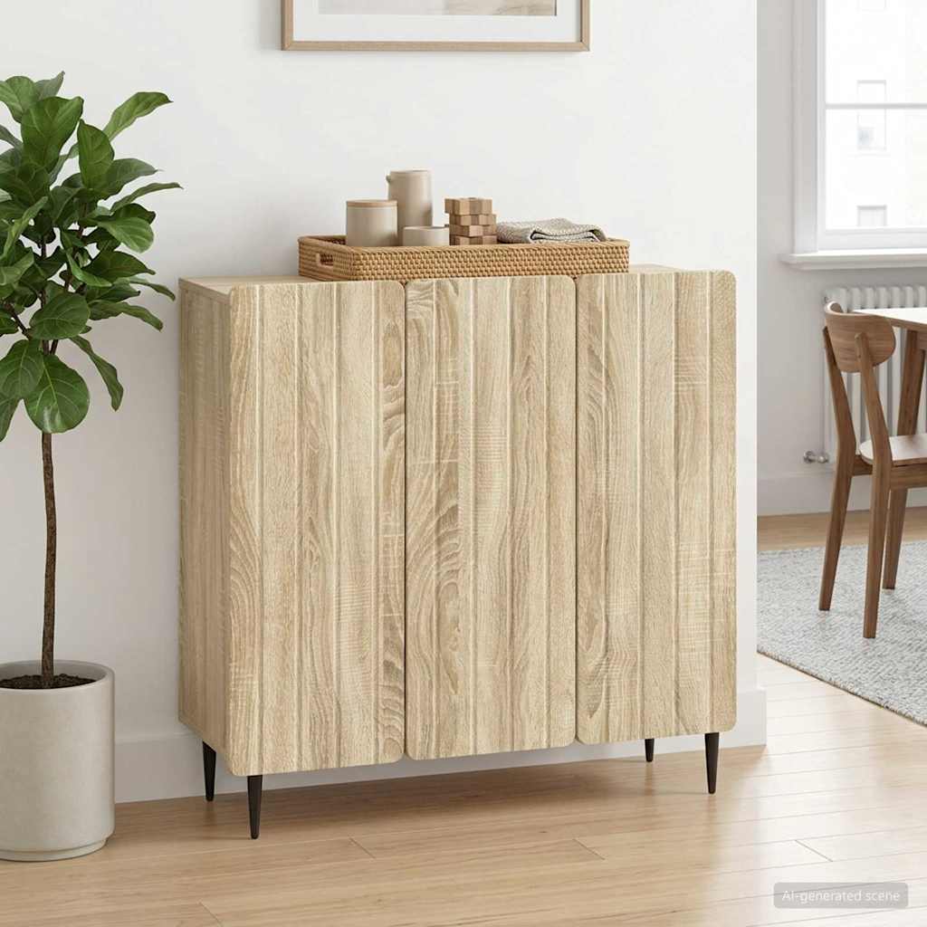 Vidaxl dressoir sonoma eiken 89 x 34,5 x 82 cm bewerkt hout
