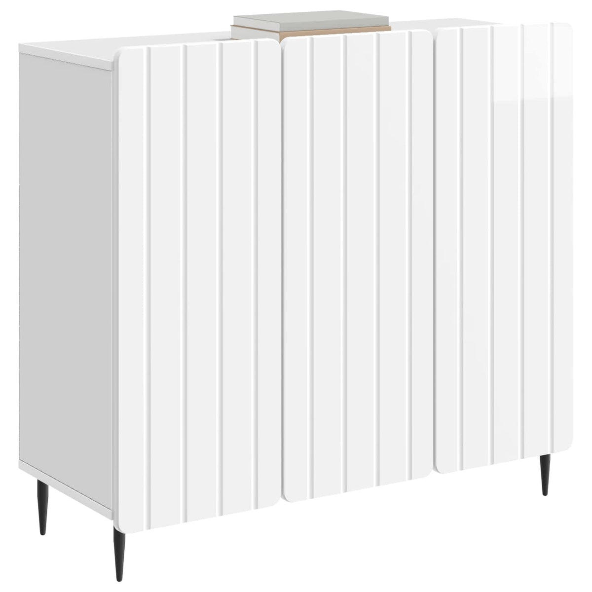 Vidaxl dressoir hoogglans wit 89 x 34,5 x 82 cm bewerkt hout