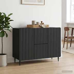 Vidaxl dressoir met lade zwart 89 x 34,5 x 62 cm bewerkt hout