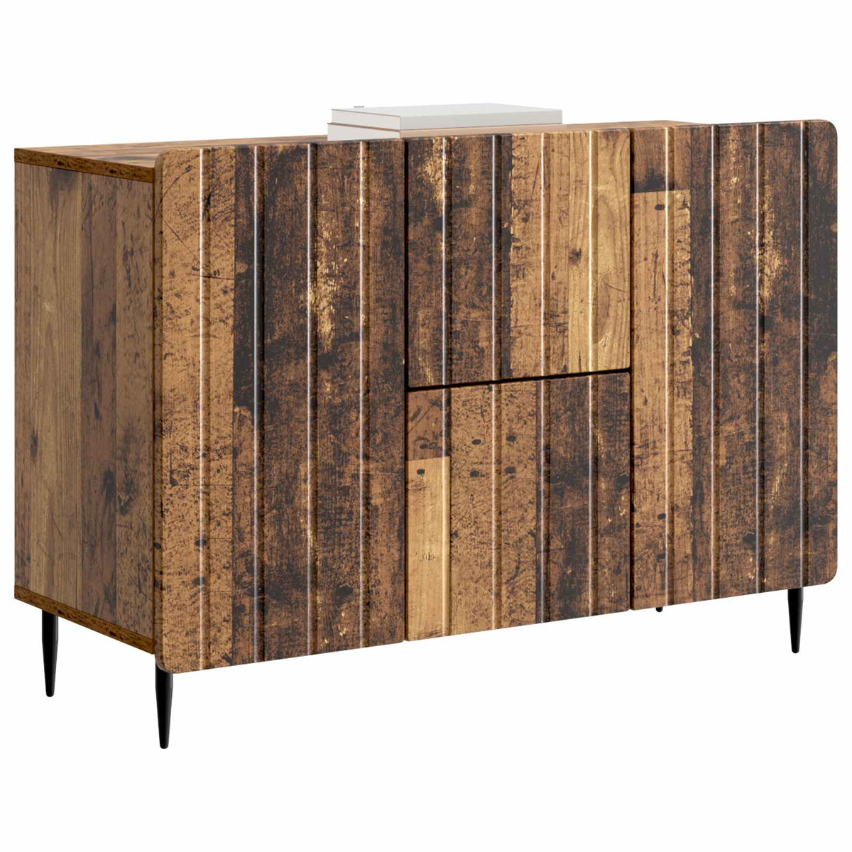 Vidaxl dressoir met lade oud hout 89 x 34,5 x 62 cm bewerkt hout