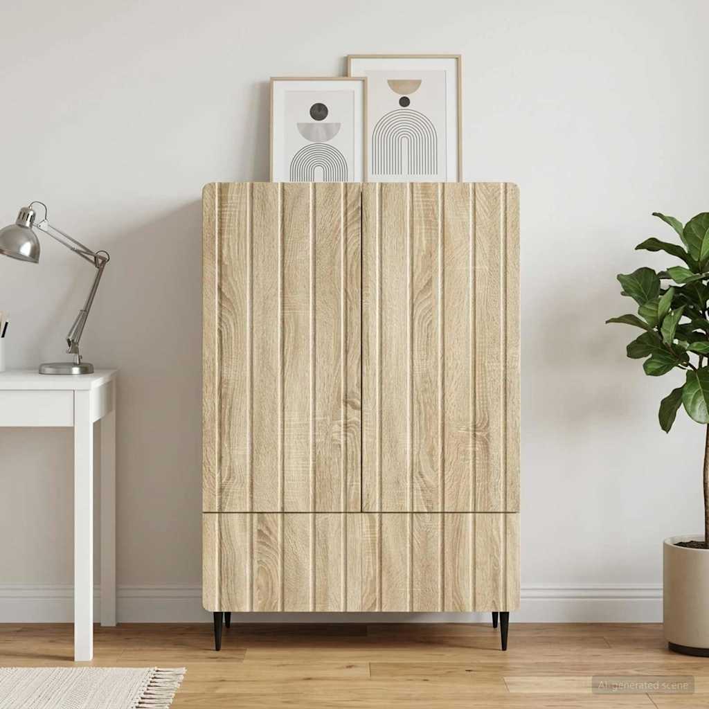 Vidaxl dressoir sonoma eiken 66 x 34,5 x 97 cm bewerkt hout