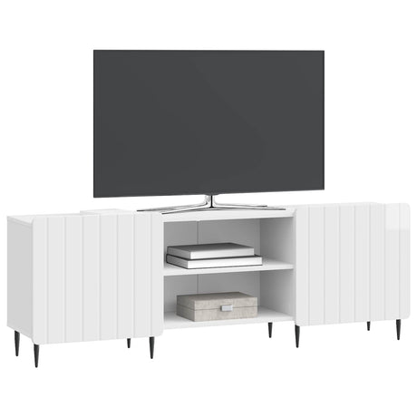 Vidaxl tv-kast hoogglans wit 150 x 31 x 52 cm bewerkt hout