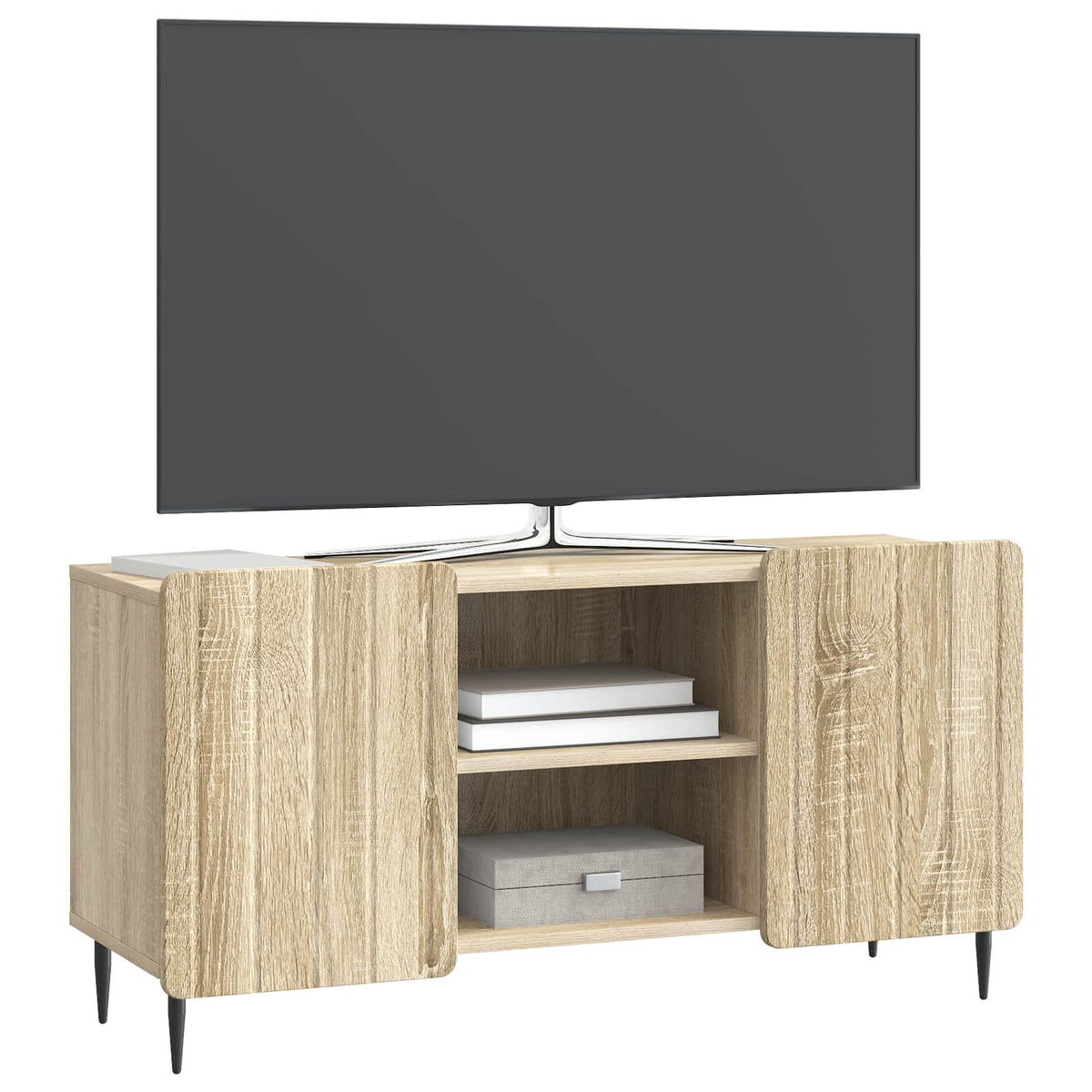 Vidaxl tv-kast 102 x 34,5 x 52 cm sonoma eiken bewerkt hout