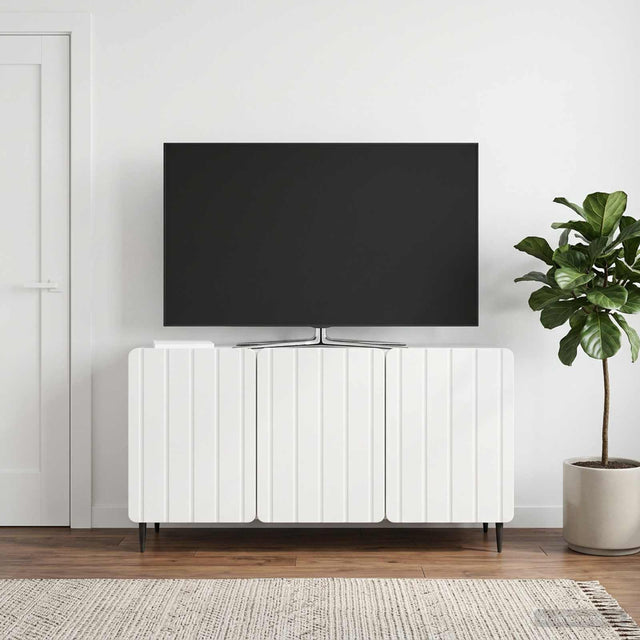 Vidaxl tv-kast 99 x 34,5 x 52 cm hoogglans wit bewerkt hout