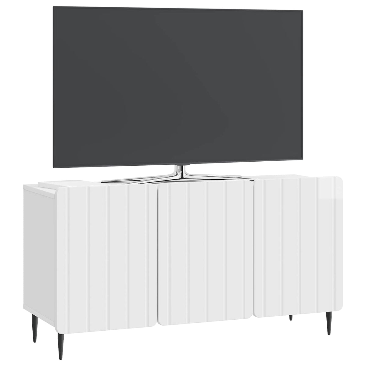 Vidaxl tv-kast 99 x 34,5 x 52 cm hoogglans wit bewerkt hout