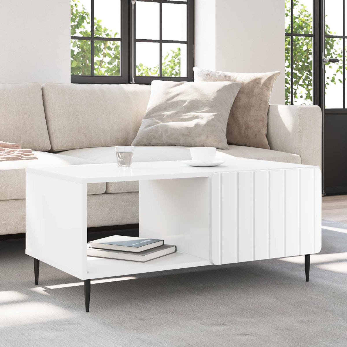 Vidaxl salontafel wit 90 x 50 x 40 cm bewerkt hout