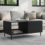 Vidaxl salontafel zwart 90 x 50 x 40 cm bewerkt hout