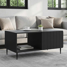 Vidaxl salontafel zwart 90 x 50 x 40 cm bewerkt hout