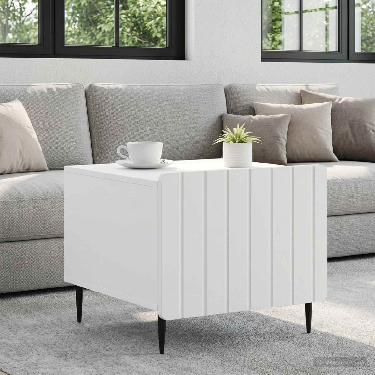 Vidaxl salontafel met lade wit 49 x 50 x 42 cm bewerkt hout