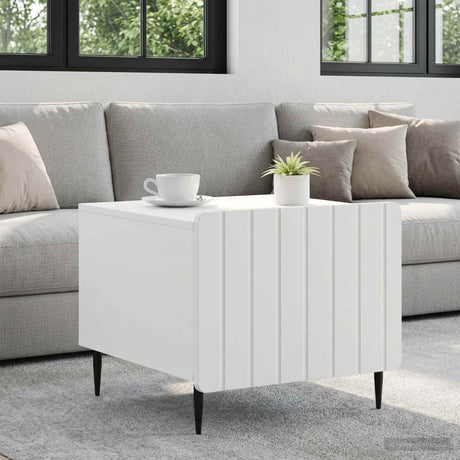 Vidaxl salontafel met lade wit 49 x 50 x 42 cm bewerkt hout