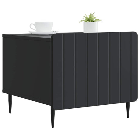 Vidaxl salontafel met lade zwart 49 x 50 x 42 cm bewerkt hout