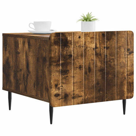 Vidaxl salontafel met lade gerookt eiken 49 x 50 x 42 cm bewerkt hout