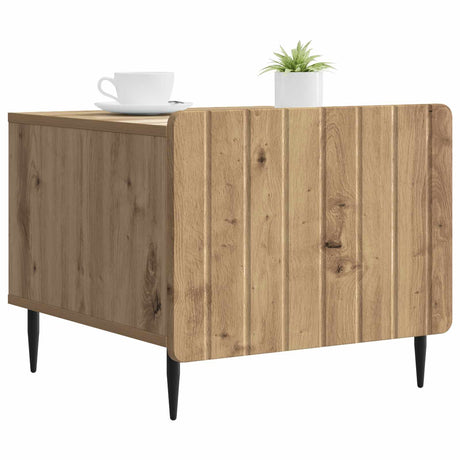 Vidaxl salontafel artisanaal eiken 49 x 50 x 42 cm bewerkt hout