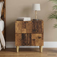 Vidaxl nachtkastje oud hout 43 x 34,5 x 48 cm bewerkt hout