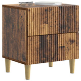 Vidaxl nachtkastje oud hout 43 x 34,5 x 48 cm bewerkt hout