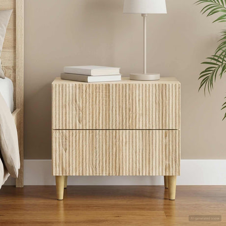 Vidaxl nachtkastje sonoma eiken 62 x 34,5 x 48 cm bewerkt hout