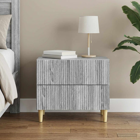 Vidaxl nachtkastje grijs sonoma 62 x 34,5 x 48 cm bewerkt hout